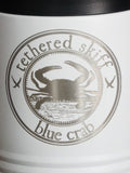 Tumbler 20oz White - Blue Crab