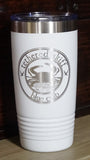 Tumbler 20oz White - Blue Crab