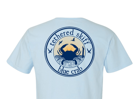 Tethered Skiff - Blue Crab - Light Blue - Comfort Colors - Tethered Skiff